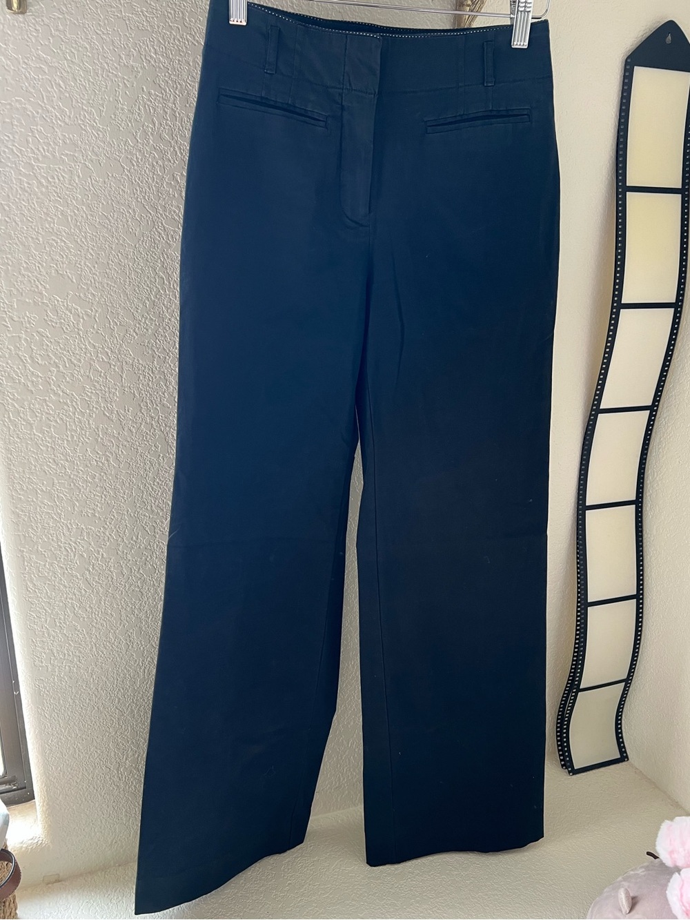 Maeve Anthropologie Classic Black Wide-Leg Dress Pants